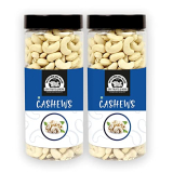 Wonderland Foods Whole Raw Cashew (Kaju) W320-Grade 1Kg (500G X 2 Jar)