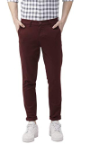 The Indian Garage Co Men’S Slim Casual Pants (Chino01B- Burgundy_32)