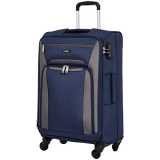 Amazon Brand – Solimo 68.5 Cms Softsided Suitcase With Wheels And Tsa Lock, Blue