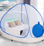 Flipkart Smartbuy Polyester Adults Washable King Double Bed Mosquito Net(Blue, White, Tent)