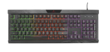 Vertux Promate Promate Gaming Keyboard, Professional Ergonomic Wired Usb Gaming Keyboard With Vibrant Rainbow Backlit, 26 Anti-Ghosting Keys, 12 Multimedia Shortcut Keys And 4 Backlit Modes, Amber