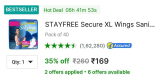 STAYFREE 40 Units Sanitary Pad at ₹169