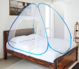 Amazon Brand – Solimo Mosquito Net, Single Bed (24-30 Gsm, Foldable, Highly Durable) – Blue