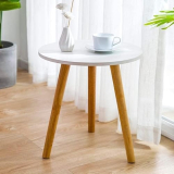 Welltrade Shoppee Geometric Coffee Table Set, 2 Piece Round Couch Nesting Center Table With Sturdy Golden Metal Frame, Tea Table For Home/Living Room/Bedroom Or Apartmetns (White)