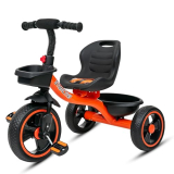 Amazon Brand – Symactive Tricycle For Kids | Plug N Play | Baby Cycle With Grip Handle, Eva Wheels, Seat & Basket | Kids Tricycle/Cycle | 2+ Years Unisex | Weight Limit Upto 25 Kgs (Orange)