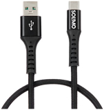 Amazon Brand – Solimo Fast Charging Braided Type C Data Cable, Suitable For Upto 65W Fast Charge For All Supported Mobile Phones (1.5 Meter, Black)