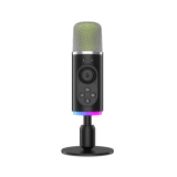 Archer Tech Lab Dryad 100 Rgb Mic For Gaming/Streaming/Podcast, Smart Noise Reduction, Enc, Crisp & Clear Sound, Voice Command Modes, Usb Plug & Play, Multi Functional Knob, Omnidirectional, Black