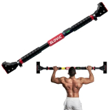 Door Pull Up Bar For Home Workout By Slovic (Load Capacity: 200 Kg) Wall Mounted Pullup Bar At Home Non Slip Pull Up Rod & Chin Up Bar For Home With Adjustable Length 72 To 110Cm