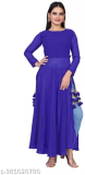 Nitin Women A-Line Blue Dress