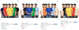 Pack of 5 Mens T-shirts From ₹389