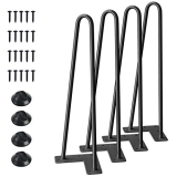 Smartstandard 16″ Heavy Duty Hairpin Coffee Table Legs (Black) 3/8″ Thick Set Of Four (Legs X 4)