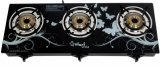 Sigri-Wala Glass, Aluminium, Steel Automatic Gas Stove(3 Burners)