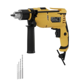 Amazon Basics Corded Variable Speed 550 W 13 Mm Reversible Power Hammer Drill Machine | High Power Impact Drilling | Forward & Reverse Modes | 20L X 6W X 26H Cm | Yellow