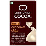 Christopher Cocoa White Chocolate Choco Chips 200G (Snack, Topping Ice Cream, Cakes, Baking)