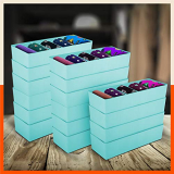 Bathla Dori (Set Of 16) Multi-Purpose Stackable Drawer Storage Organiser | Organise Socks, Innerwear, Tie, Handkerchief, Jewellery, Stationary, Belt Etc.| Jade | 5 Grids – Stomo