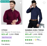 Men’s Casual Shirt From at ₹249