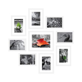 Amazon Brand – Solimo Collage Set Of 9 Photo Frames ( 5 X 7 Inch – 4, 6 X 8 Inch – 4 & 8 X 10 Inch – 1) , White