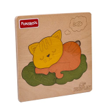 Funskool Ekoplay-Cat On A Mat-Wooden Puzzle, Kids