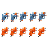 Nerf Kid Elite Ace Sd-1 Party Pack, 10 Blasters And 20 Elite Darts, Priming Handle, Multicolor