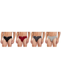 Longies Men’S Cotton Briefs(Pack Of 4) (Lgibrpo4008_Chmel,Red,Black,Greymel008_M)