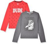 Cloth Theory Boys Checkered Regular Fit T-Shirts Pack Of 2(Ct_Lslv_3010_Multi _1_7 Years-8 Years)