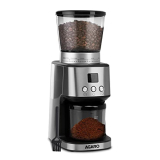 Agaro Supreme Coffee Grinder, Conical Burr Grinder, 31 Grinding Settings, Pulse Mode, Adjustable Digital Timer, Single Dose Grinder For Espresso Filter Dripper Moca, Espresso, Silver