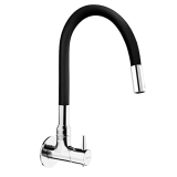 Lifelong Sink Cock With Flexible Spout Kitchen|Kitchen Sink Spout – Wall Mount Installation (Llkass01, Black, 1 Year Warranty)