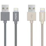 Airplus Ap-Ax-905-Sgry/Gld 8 Pin Lightning To Usb Cable For Smartphone – 3.2 Feet (1 Meter) (Space Grey-Gold, Pack Of 2)