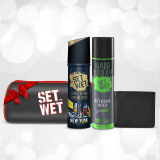Set Wet Men’S Styling Gift Set-Hairspray For Men, No Gas Deodorant + Mens’ Wallet Hair Spray(320 Ml)