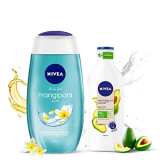 Nivea Frangipani And Oil Shower Gel, 250Ml And Nivea Naturally Good, Natural Avocado Body Lotion, 200Ml