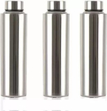 Happy Cart Stainless Steel Water Bottle Pack Of 3 800 Ml Bottle(Pack Of 3, Steel/Chrome, Steel)