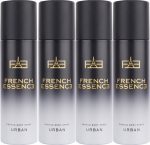 French Essence Luxury Urban No Gas Deo Body Spray With Long Lasting Fragrance (120 Ml Each) Deodorant Spray  –  For Men(480 Ml, Pack Of 4)
