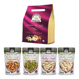 Wonderland Foods Dry Fruits Gift Box | Almonds + Cashews + Pistachios + Raisins (50Gx4) 200G Collection Pack