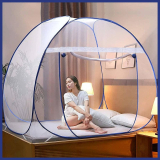 Aetrius Polyester Adults Washable Blue Mosquito Net Double Bed Nets For King Size Foldable Adult Mosquitoes/Machhardani Protection Net – Blue Mosquito Net(Blue, Tent)