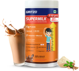 Gritzo SuperMilk Height+ (7-12y Boys), 10g Protein (Double Chocolate)(400 g)