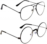 Creek Unisex Adult’S Round/Aviator Sunglasses Clear Frame (Medium) – Pack Of 2