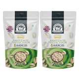 Wonderland Foods Dry Fruits American California Roasted & Salted Pistachios (Pista) 400G (200G X 2) Combo Pouch | Healthy Snack | Vitamins & Minerals Rich | Immunity Booster