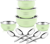 Classic Essentials Pista Stainless Steel Handi/Patila/Bhagona/Biryani Cook & Serve Induction Bottom Cookware Set(Stainless Steel, 10 – Piece)