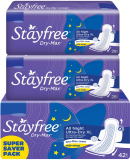 Stayfree Dry Max All Night Combo Sanitary Pad(Pack Of 98) Sanitary Pad(Pack Of 98)