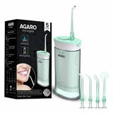 Agaro Ultra Travel Oral Irrigator, Portable, Cordless, Rechargeable, 4 Cleaning Modes, Ipx7 Waterproof, 180Ml Water T Ank, Flossing At Home & Travel , Sea Green