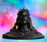 Dinine Craft Handcrafted Adiyogi Shiva Statue For Home Decor|God Idols For Car Dashboard Decorative Showpiece  –  8 Cm(Polyresin, Black)