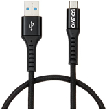 Amazon Brand – Solimo Fast Charging Braided Micro Usb Data Cable, Suitable For All Supported Mobile Phones (1 Meter, Black)