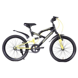 Hero Flake 20T Road Bike , 13.7 Inches Steel Frame , Single Speed For Unisex Youth (Black Yellow)