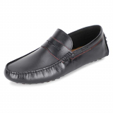 Red Tape Men Black Driving Shoes-6