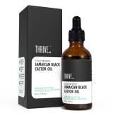 Thriveco Cold-Pressed Jamaican Black Castor Oil For Hair, Skin, Eyebrows, Eyelashes & Nails | Promotes Scalp Health, Thicker Brows & Lashes | Prevents Hair Breakage | For Men & Women | 50 Ml