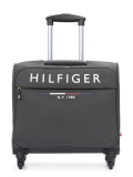 Tommy Hilfiger Carolina Polyester Unisex Overnighter – Grey, 45Cm Cabin | 32 Litre Capacity| 1 Compartment | 15 Inch Laptop Padded Sleeve | 360 Degree 4 Wheel Telescopic Handle Trolley Bag