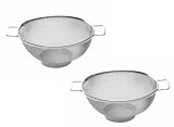 Signoraware Kitchen Tools Food Grade Colander/Fruit/Vegetable/Rice/Pasta Multipurpose Straining Basket With Heavy Gauge(3 Mm) Wire Handle And Stainless Steel Single Mesh No. 10 (Dia 26 Cm) Set/2