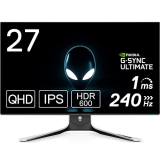 Dell Alienware 27″/68.58 Cm Qhd Gaming Monitor, 2560 X 1440 Pixels At 240Hz(Dp), 144Hz(Hdmi)|Ips Panel|Brightness 450 Cd/M²|Color 1.07 Billion|Contrast Ratio 1000:1|Response Time 1Ms|Aw2721D, Grey