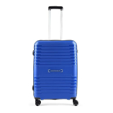 Aristocrat Harbour Cabin Trolley Bag 66 Cm | Medium | Polypropylene Hardshell Sided Luggage | Smooth 8-Wheel Suitcase | Combination Lock With Sturdy Zipper | 7-Year Warranty – Unisex (Blue)