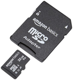 Amazon Basics Microsdhc Memory Card With Full Size Adapter, A1, U1, Read Speed Up To 98 Mb/S, 32Gb, Black